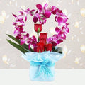 Heart Shaped Orchids and Roses