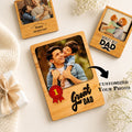 Father's Day Personalized “World’s Best Dad” Wooden Photo Magnet