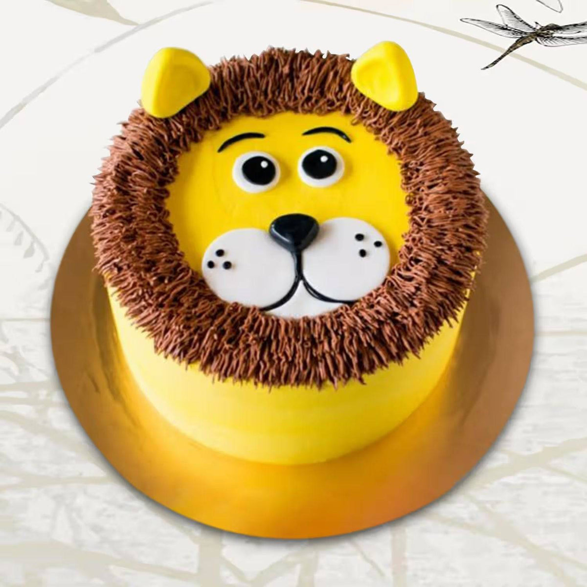 Lion Face Cake Theme - Cartoon Cake