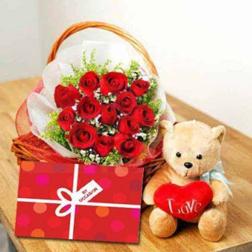 Love Basket with Bear