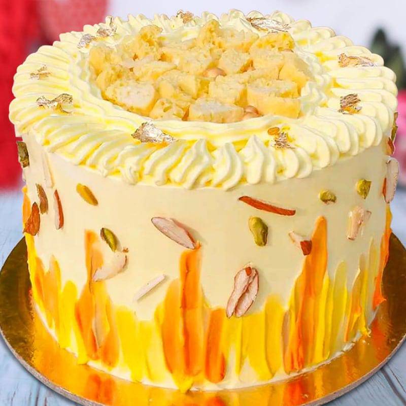 Luscious Rasmalai Pista Cream Cake