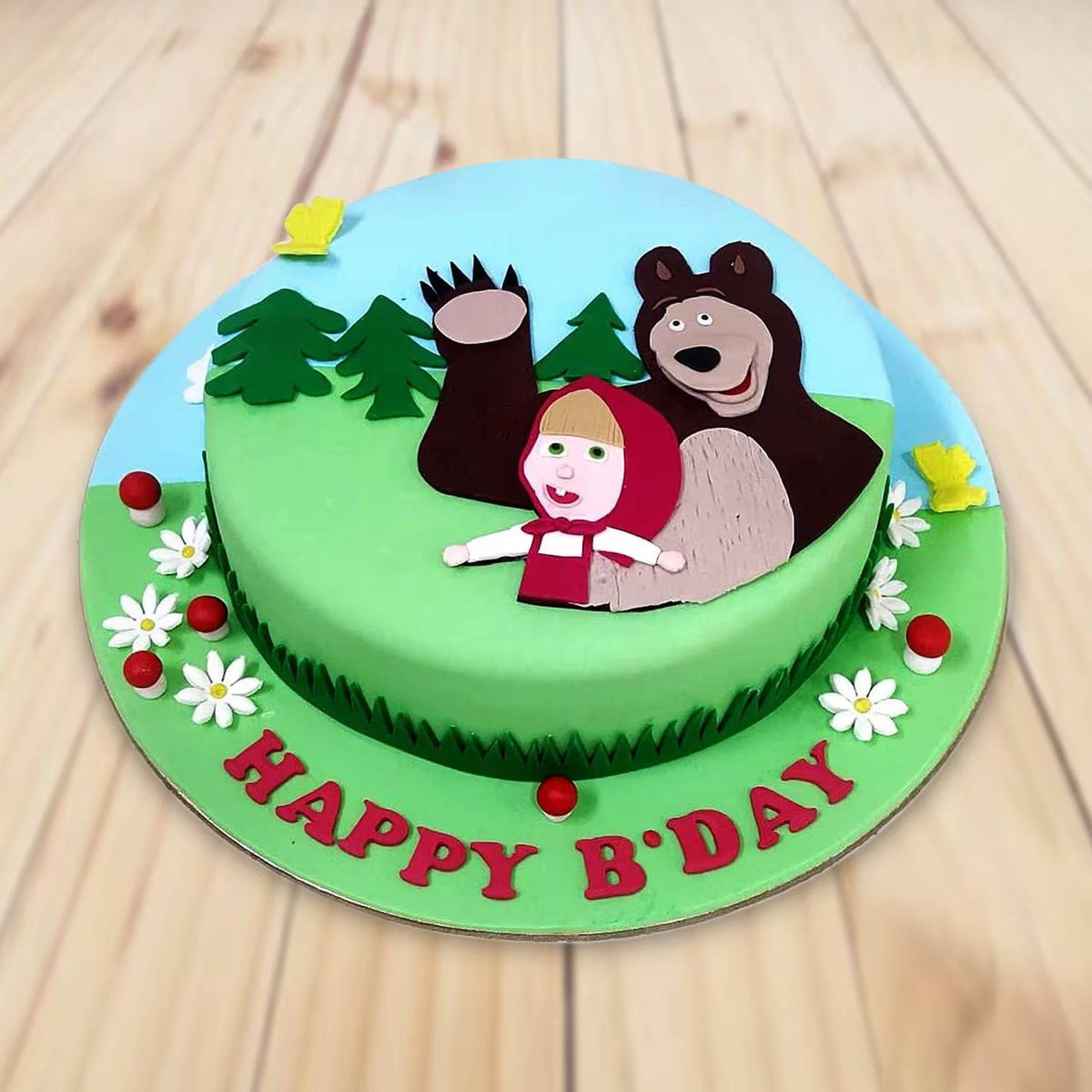 Masha And Bear Cake - Cartoon Cake