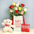 Mixed Roses  Combo with Teddy Kitkat
