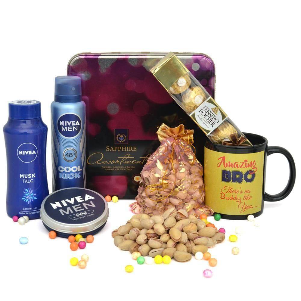 Nivea and Chocolate Hamper for Brother