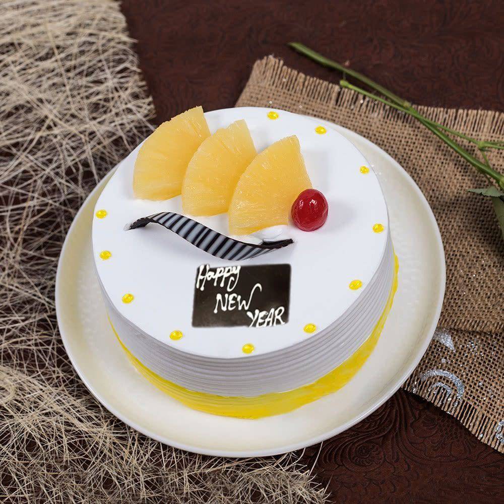 Pineapple Happy New Year Cake