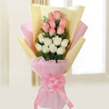 Pink & White Roses Bunch