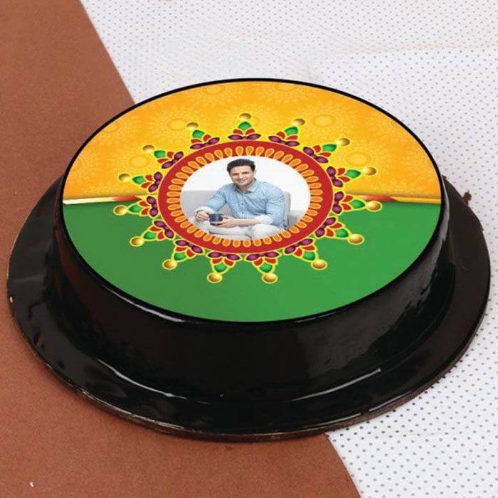 Rakhi Adorable  Photo Chocolate Cake