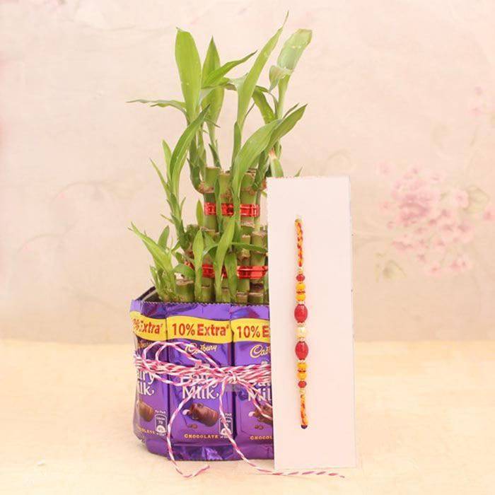 Rakhi with Chocolate Bamboo