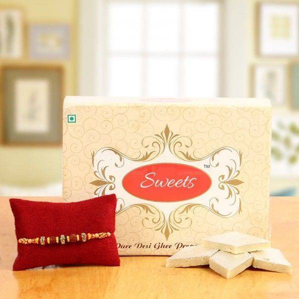 Rakhi with kaaju katli