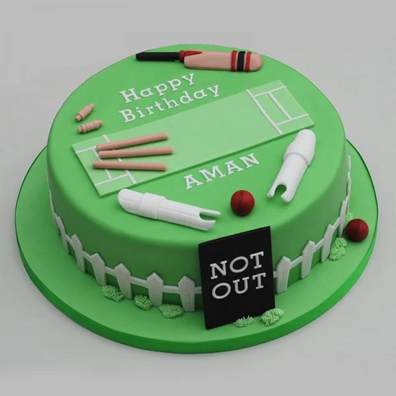 Ready For Cricket Theme Cake