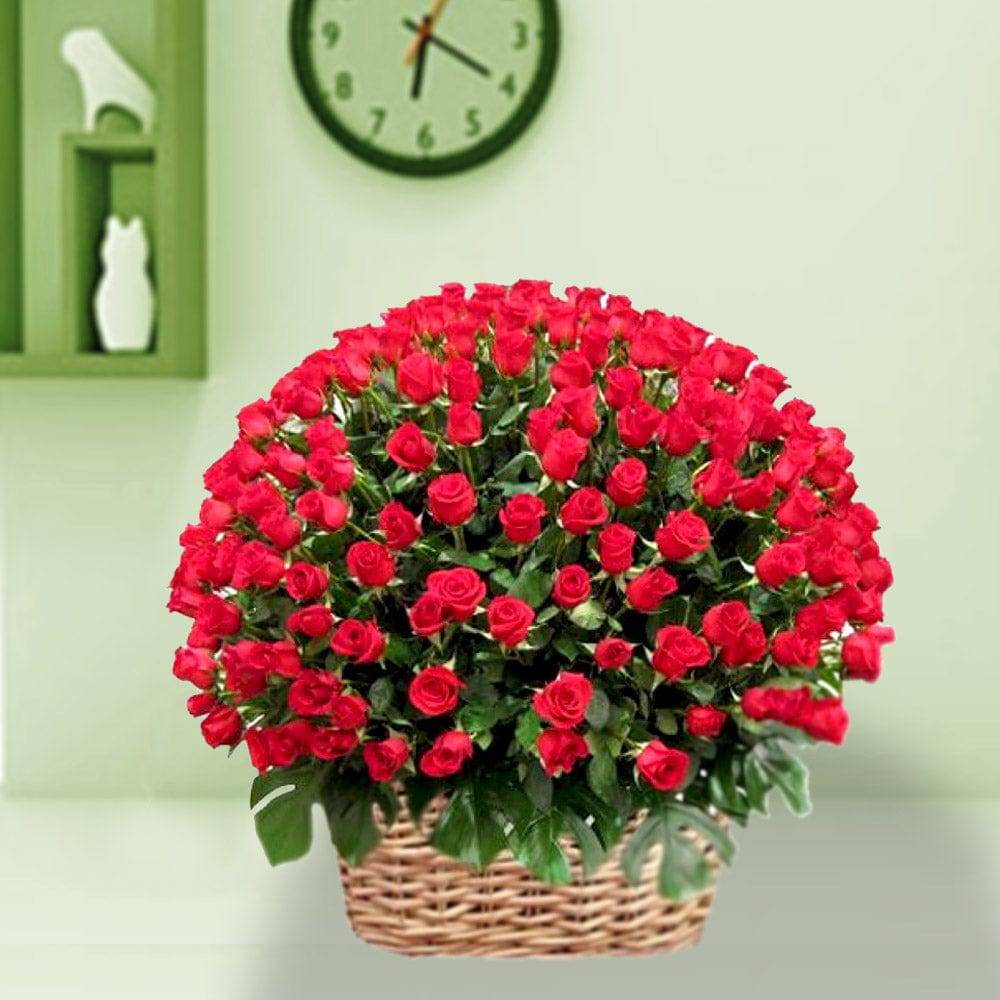 Romantic Roses Basket