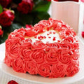 Roses Heart Shaped Cake
