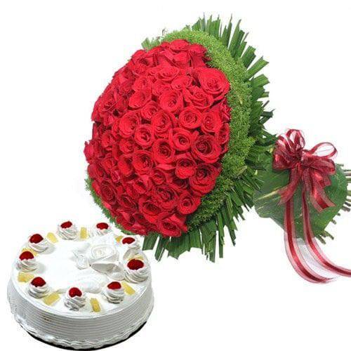 Roses N Pineapple Cake