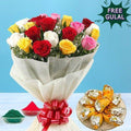 Roses With Gujiya Combo