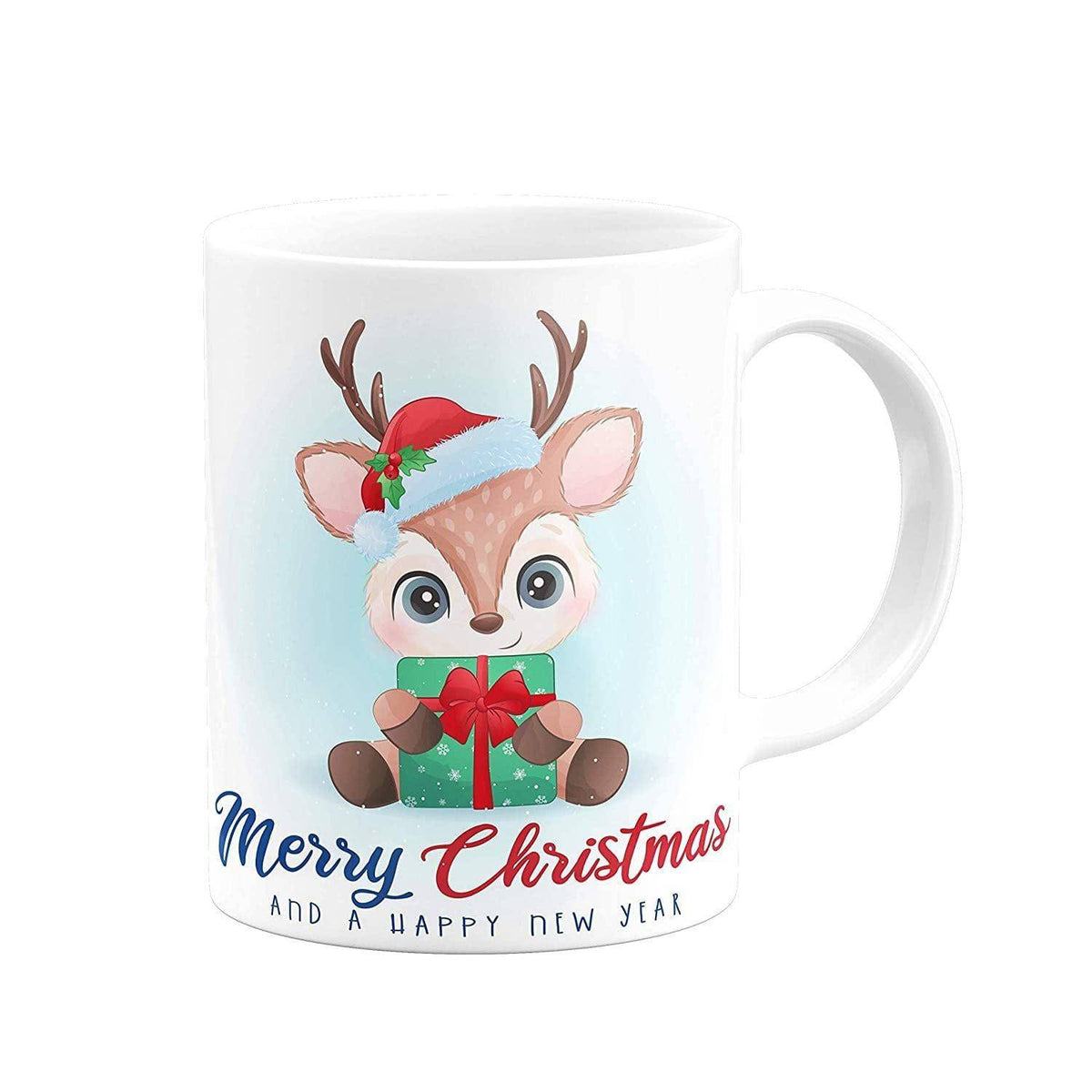 Santa Claus Reindeer Wishing Merry Christmas  Mug