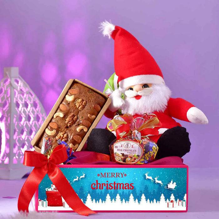 Santa's Dry Fruit Plum Cake Gift Hamper