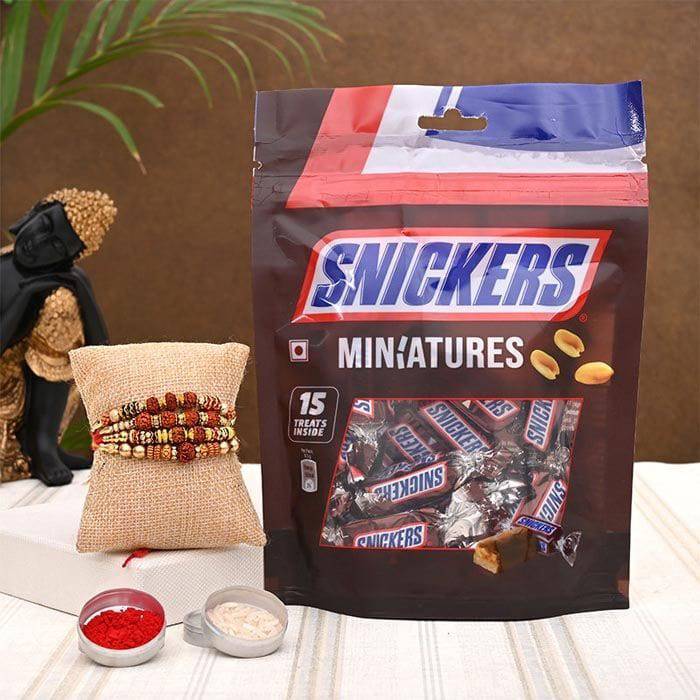 Snickers Chocoate  Rakhi Combo