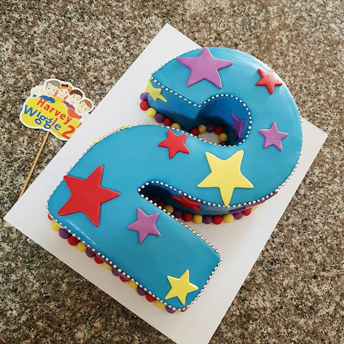 Sparkle Second Number Birthday Cake