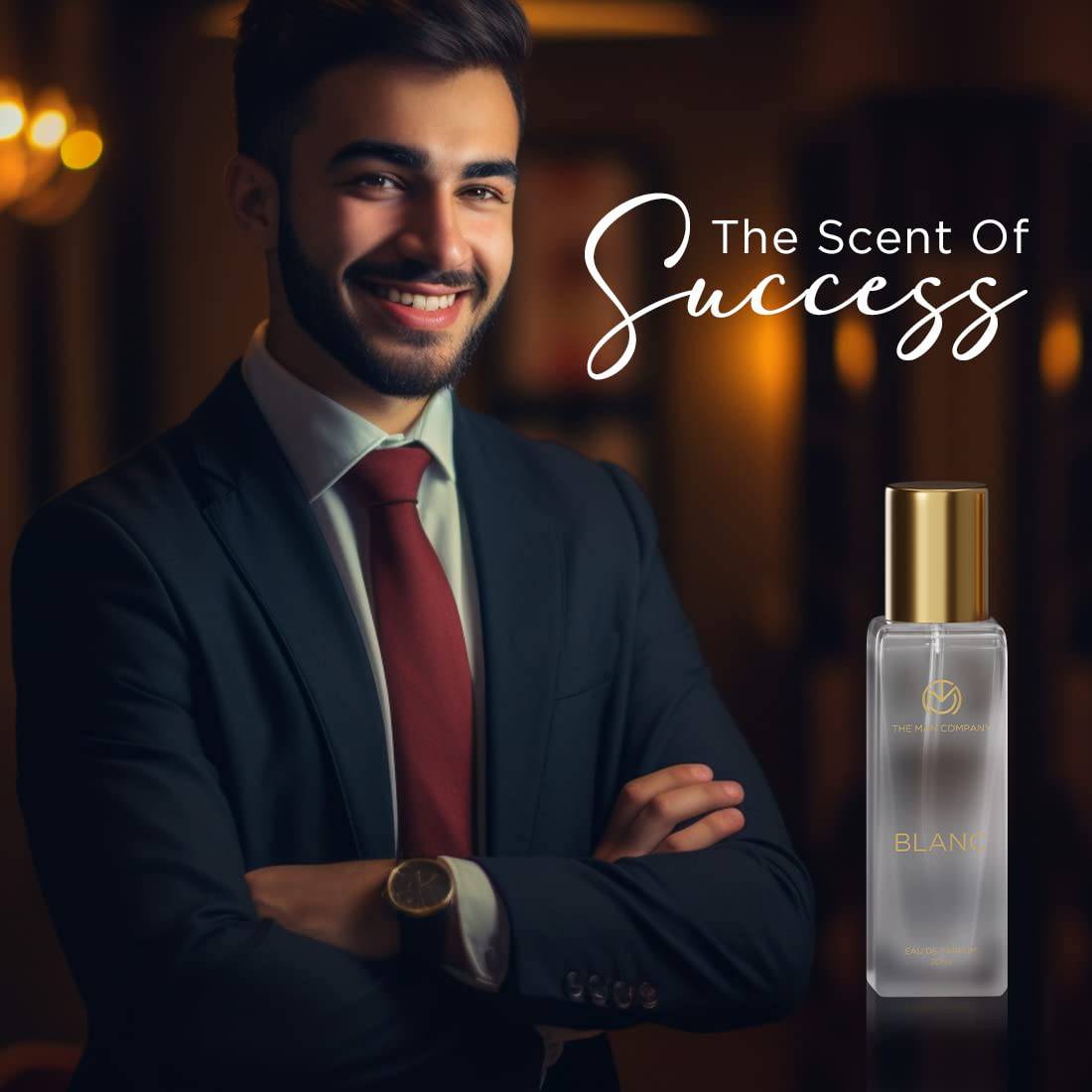 Specially Curated Perfume Gift Set for Men 4*20ml - A Gentleman’s Moods | Premium Long-Lasting Fragrance | Luxury EAU DE Parfum | Night For Date | Blanc For Office | Fire For Party | Oud For Outing