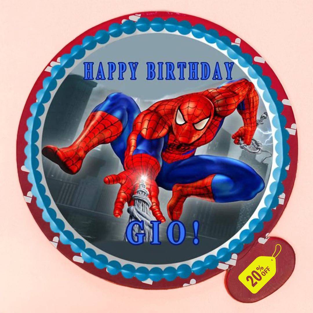 Spiderman Poster Cake - Super Hero