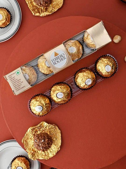 Stone-Studded & Beaded Rakhis With Ferrero Rocher Chocolate Set