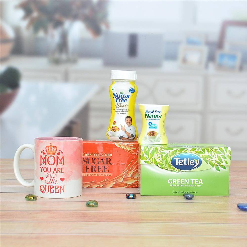 Suger Free Biscuit and Tea Hamper for Mom