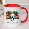 Red Super Dad Mug