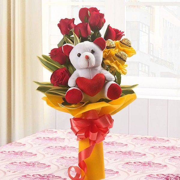 Teddy on Top Bouquet