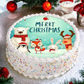 Vanilla Christmas Photo Cake