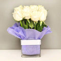 White Roses In Vase